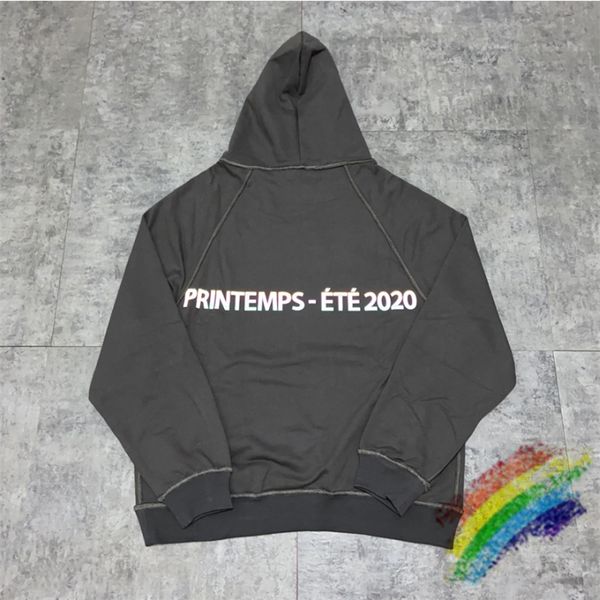 

real pics inside out hoodie hoody men women colorful reflective washed old pullover, Black