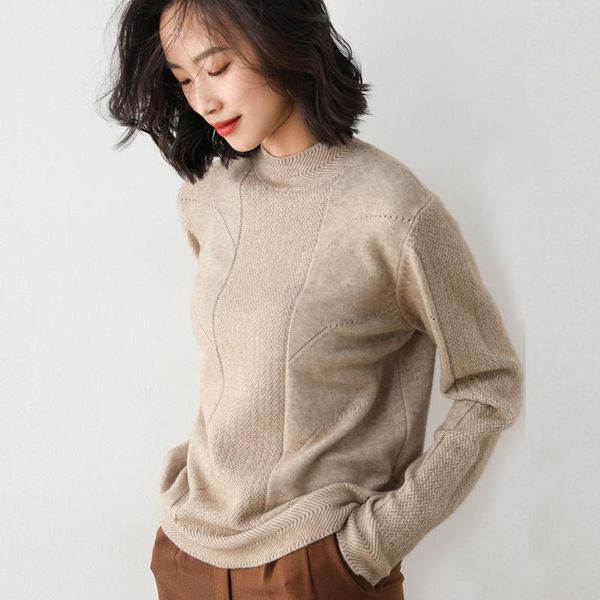 

fashion pullovers knitted turtleneck jumper woman winter stylish jacket ladies casual long sleeves female casual sweaters, White;black