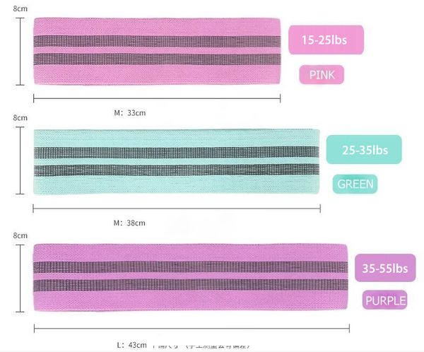 

fitness training hip circle band with different strength levels elastic fabric body contouring home fitness yoga
