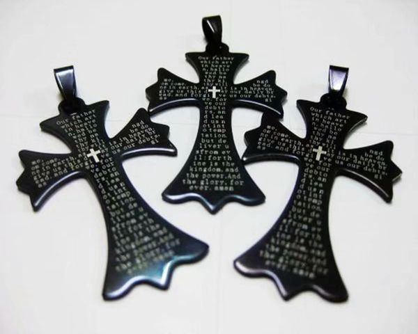 

10 pcs black lucky cross pendant, Slivery;golden