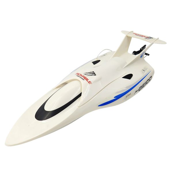 

flytec 3372 40mhz white rc boat 25km/h speed brushed motor rtr toys with battery