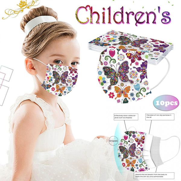 

10шт дети одноразовая маска повязка бандана для детей маска одноразовая маска enfant jetable masques enfant mascarillas masken jllkgc, Black