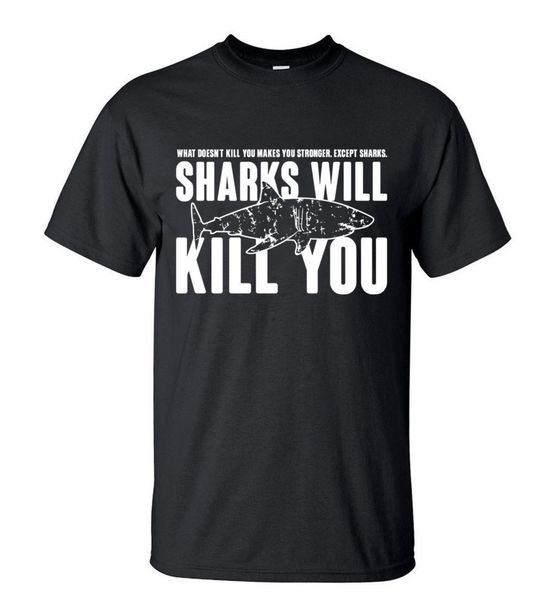 

male selling shirts casual fashion male design funny words sharks will kill you unique summer tee shirt sport hooded sweatshirt hoodie