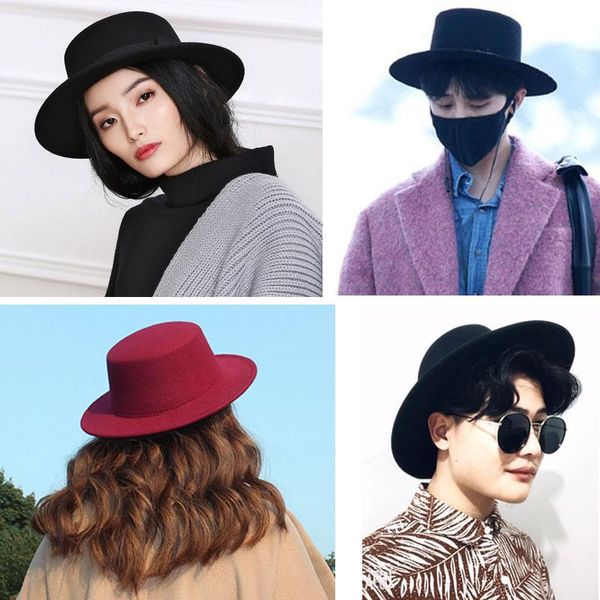 

wide brim hats vintage black fedora hat pork pie men ladies felt women mens fedoras, Blue;gray