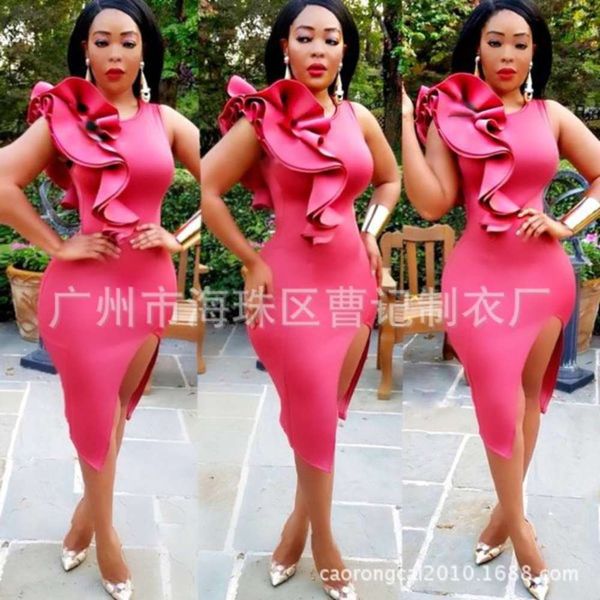 

wrap drs nightclub ruffle hip 18106, Black;gray