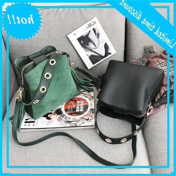 

versatile handbag new tassel frosted shoulder women's korean fashion simple messenger bag