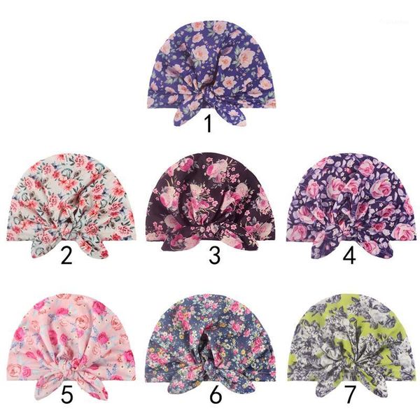 

baby multi-purpose hat newborn infant hat children bowknot kids cap knotted printed ears unisex1, Yellow