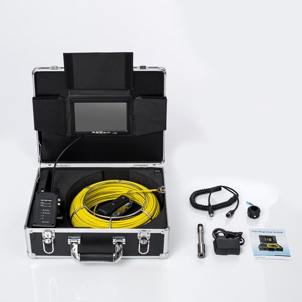 

40m cable 23mm lens industrial pipe inspection 7 inch lcd screen sewer drain pipeline 20m cable
