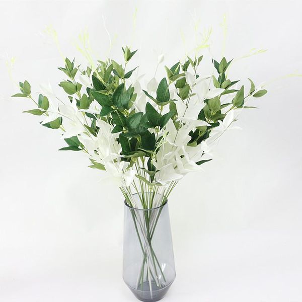 

decorative flowers & wreaths flone artificial honeysuckle leaves simulation plastic plant fake green branch wedding home party office decor