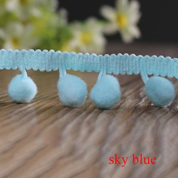 

20yards diy accessories color pompom small ball cotton bohemian tassel trimming fringes for sewing clothes curtains decoration h jllvcc