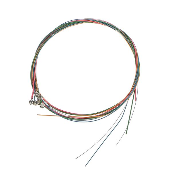 

set of 6pcs rainbow multicolored stainless steeel string for acoustic guitar