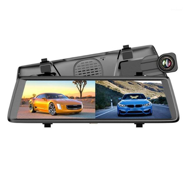 

10in 1080p dash cam stream media car video camera dvr driving recorder rearview mirror jhp-