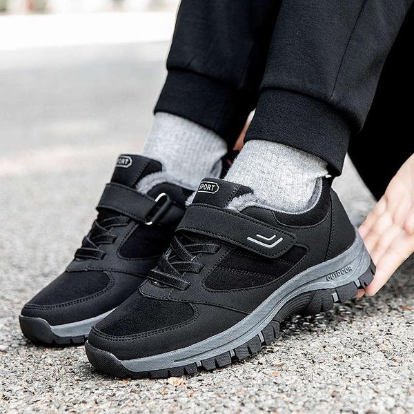 

new snow boots plush warm ankle boots for women winter waterproof women female flat shoes casual booties big size t8, Black