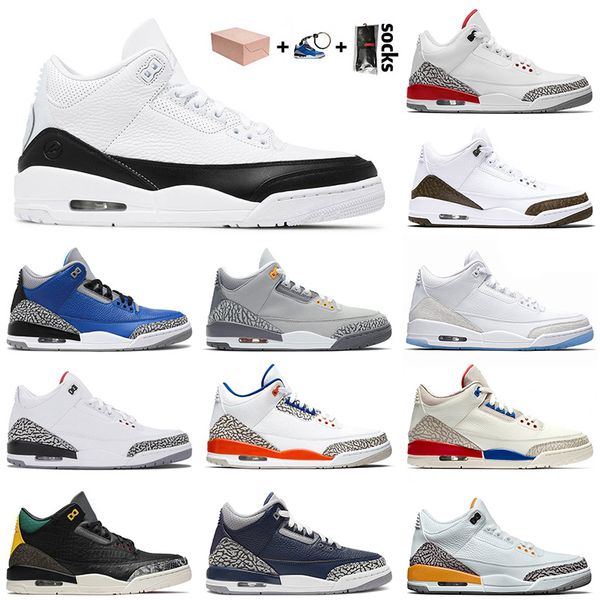 

fragment 2021 new arrival basketball shoes iii with box blue cement knicks rivals mens womens sport jumpman sport blue trainers sneakers, White;red