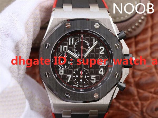 

jf 26470 orologio di lusso series steel shell ceramic ring.42mm 12h time 3126movement watches black and red rubber band designer watches, Slivery;brown