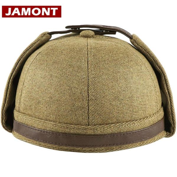 

beanies [jamont] 2021 winter men hat skullcap protector for ear hats outdoor warm caps tab casquette gorras