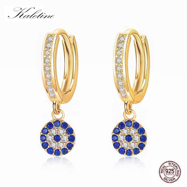 

dangle & chandelier kaletine lucky evil eve drop earrings for women fashion 925 sterling silver mini small jewelry