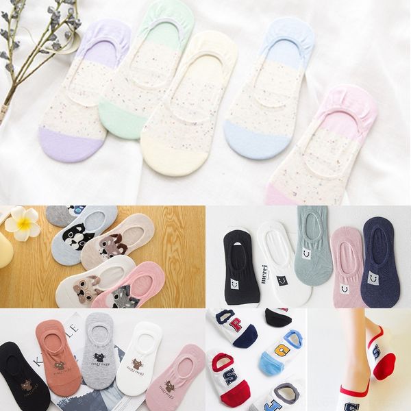 

dlnln new boat cartoon shallow girls socks cartoon dog invisible dog mouth invisible socks cute cotton ifwql, Black