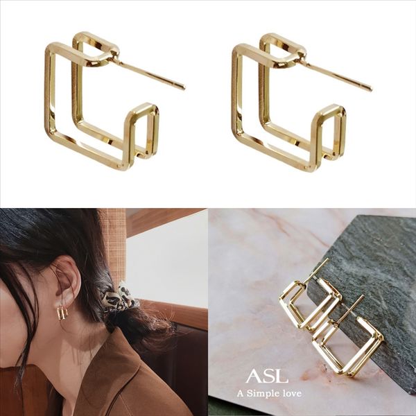 

glk love earrings women's ear-cuff earring crystal stud gold rose hoop jewelry without stainless steel fashion pearl, Golden