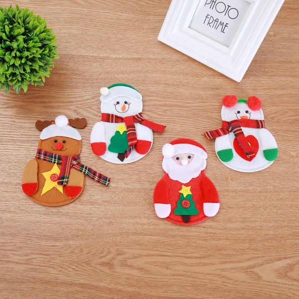 

christmas bags knife santa hat christmas new year pocket fork knife cutlery holder bag home party table dinner baby products