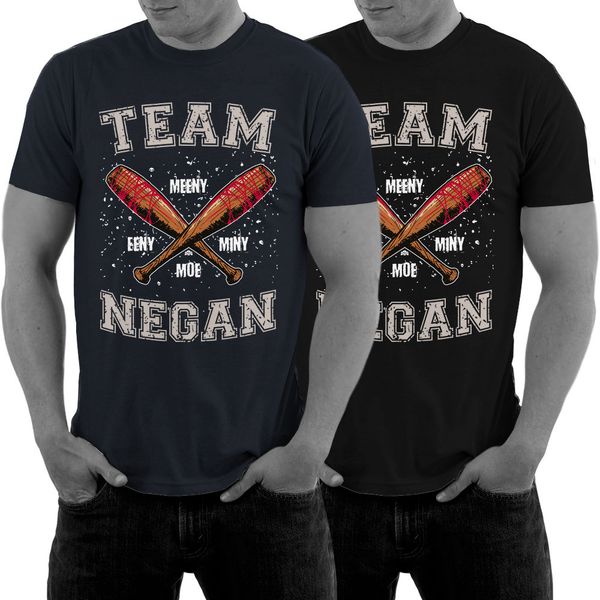 

new mens t shirts team negan eeny meeny miny moe walking dead lucille t-shirt zombie rick grimes brand new sport hooded sweatshirt hoodie