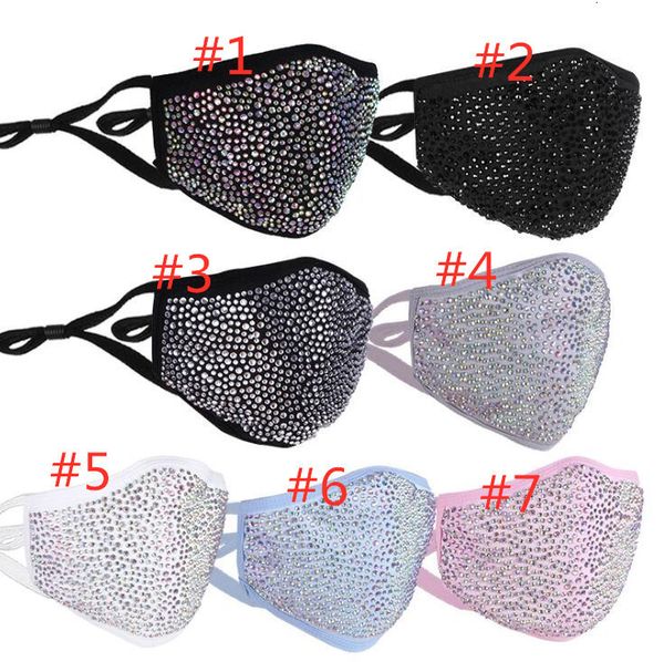 

masks factory diamond mouth crystal rhinestone masquerade veil decoration club bling glitter face dust cover party mask 1 r07r1