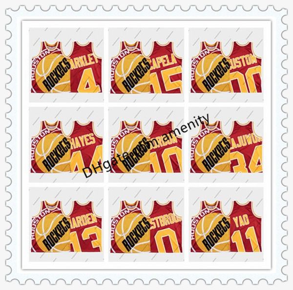 

хьюстон ракеты barkley 34 olajuwon 13 хардна 10 гордон redretro баскетбольной джеймс эрик хаким большого лицо смешные футболок, Black