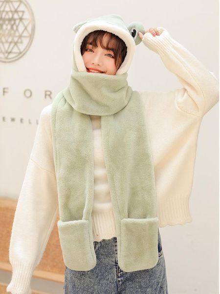 

hats, scarves & gloves sets 2021 winter hat, glove and scarf three piece set, lovely fashion girl warm fur imitation hair suit, holiday gift, Blue;gray