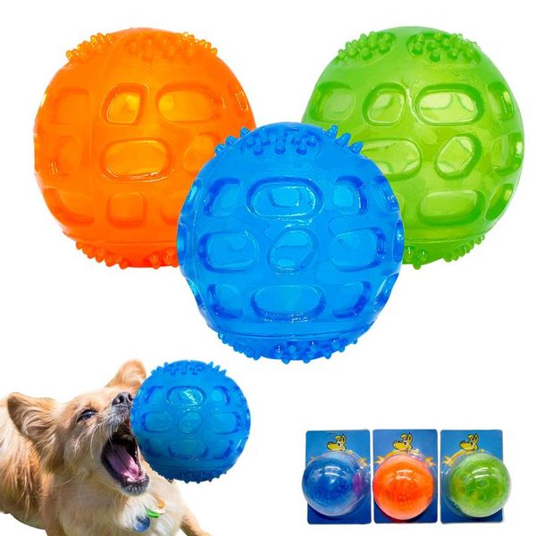 

dog toy pet rubber balls toys squeaking interactive puppy chewing toys for small large dogs training playing teeth wmtyhf