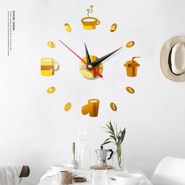 

high-end atmosphere corridor wall stickers home decoration mirror effect brief style still life diy quartz wall clock