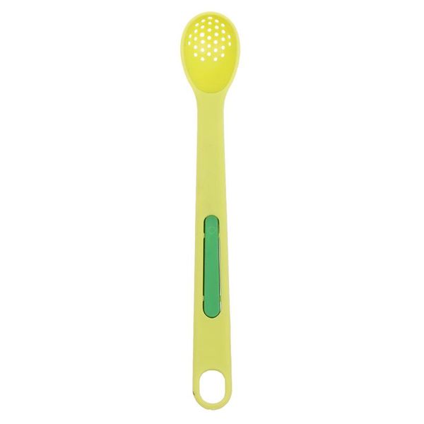 

2 in 1 stainless steel canned fruit juice filtering spoon fruit fork long handle strainers colander spoon filter h wmtqct