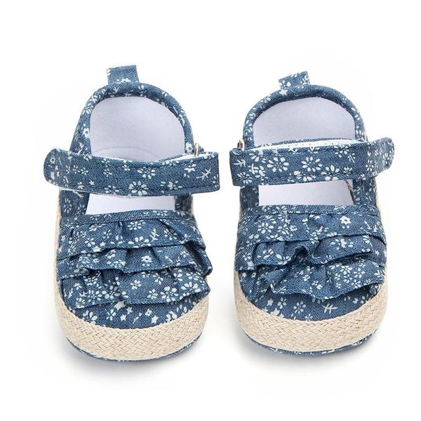 

toddler infant baby girl shoes casual sneaker navy blue slip-on soft sole crib shoes first walkers