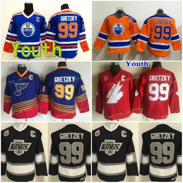 

youth los angeles kings 11 anze kopitar 32 jonathan quick 8 drew doughty jersey kids 99 wayne gretzky vintage ccm hockey jersey, Black;red