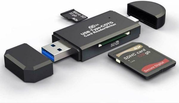 

2021 new multifunction card reader applicable apple mobile card reader usb type c micro sd tf otg smart memory adapter lapcomputer