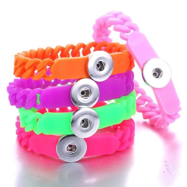 

wholesale 10pcs/lot snap jewelry leather snap bracelet bangles fit 18mm snap button jewelry for women men diy bracelet q bbyadu, Golden;silver