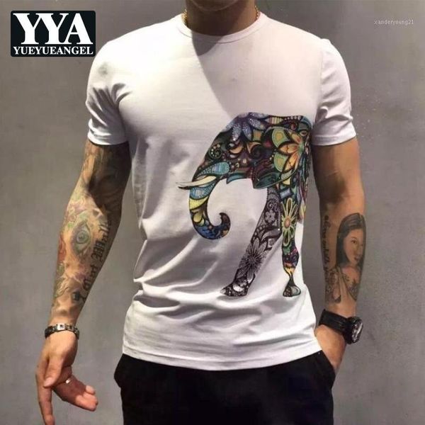 

men's t-shirts casual mens summer fashion designer printed diamonds o-neck slim fit cotton t-shirt short sleeve black white tees 1, White;black