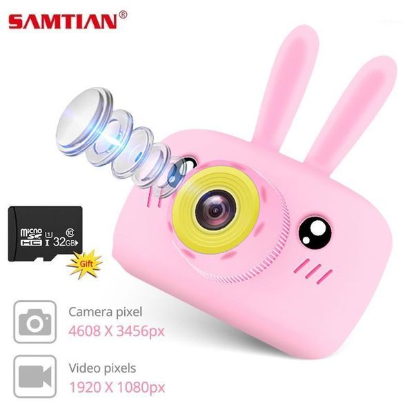 

samtian hd digital camera 1200w pixel child camera mini cartoon toys children birthday gift 32 gb tf card1