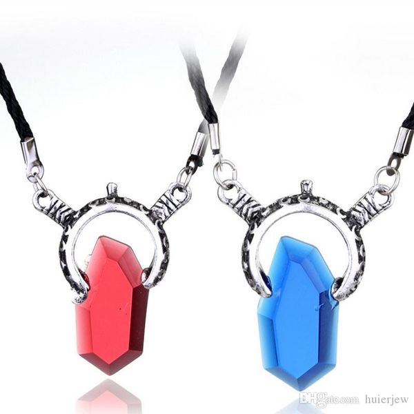 

crystal necklace anime game jewelry dmc devil may cry 5 dante necklace, Silver