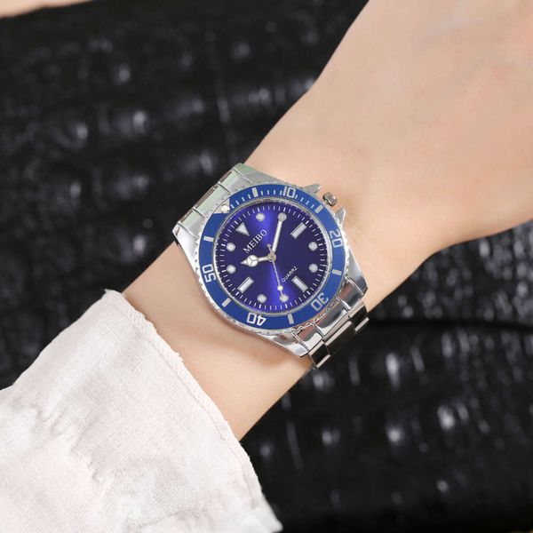 

green watch new ghost wanghong same stainless steel band men's watch fashion sports trend men's watch d4jm, Slivery;brown