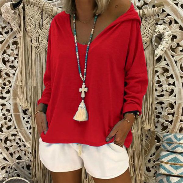 

plus size cotton hooded sweatshirt women solid long sleeve pullovers casual fashion women clothing 5xl oversize hoodies, Black