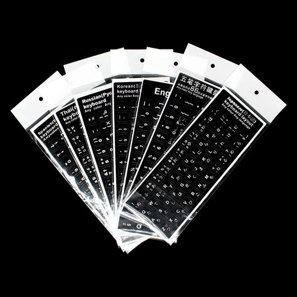 

keyboard stickers alphabet keyboard layout stickers for lap arabic german, russian, french, korean, japanese spanish italian