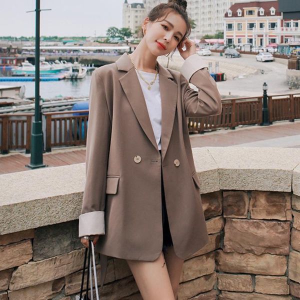 

women's suits & blazers [ewq] 2021 autumn sweet women jacket high-quality student casual ladies simple office coat suit outwear 16q445, White;black