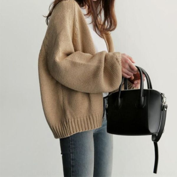 

nnjc5 кардиган и осень свободный stylestyle корейский длинный рукав пальто coatsolid цвет универсальный небольшой трикотажной весеннее пальт, White;black