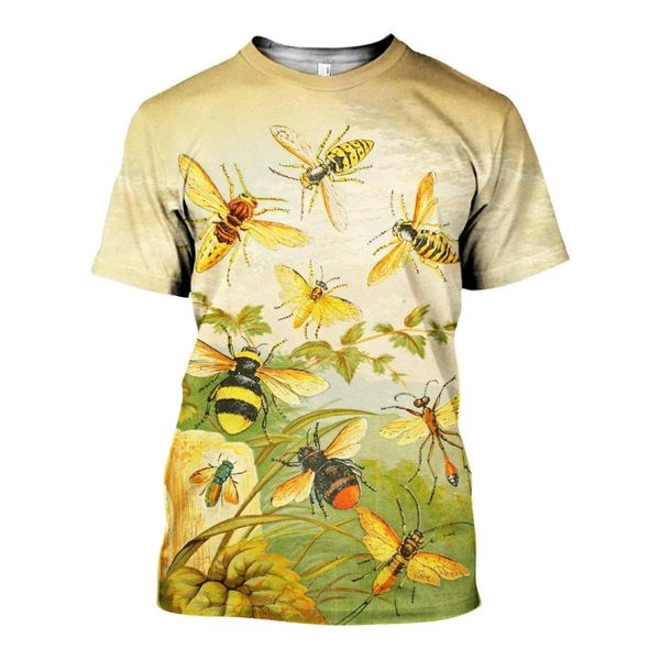 

insect bee printed 3d print shirts kawaii kawaii comics men clothing