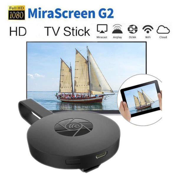 MirasCreen G2 Kablosuz HD WiFi Dongle TV Sopa 2.4G 1080 P HD Ekran Alıcı IOS Android PC TV Için Chromecast Miracast