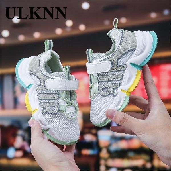 

ulknn 2020 summer new children's casual shoes boys girls air penetration on mesh pink shoes girls sports shoes t2007096050552, Black;red