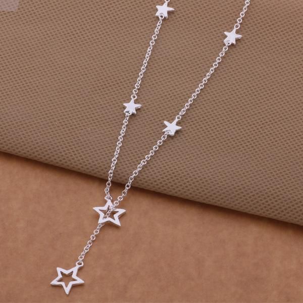 

2020 fashion silver star pendant & thin necklace pretty jewelry for women wholesale price