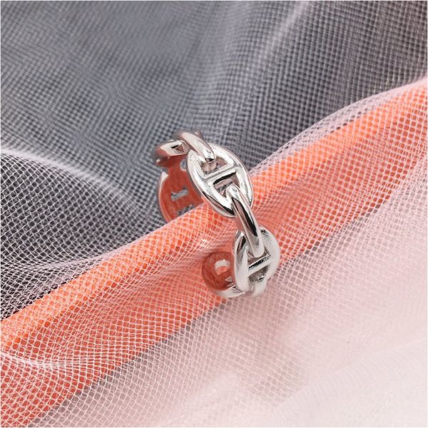 

2020 new ladies pig nose ring exquisite high end gold elegant and noble designer jewelry for women with box with stamp ing, Silver