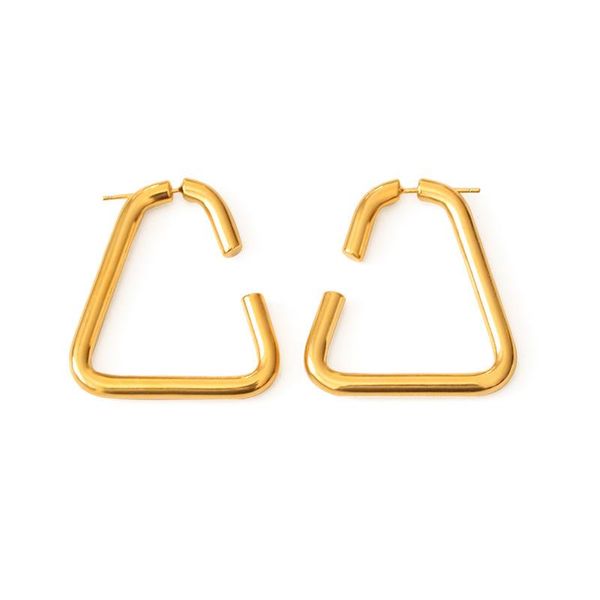 

2020 new irregular geometric earrings elegant trendy fashionable hoop earrings for women office jewelry, Golden;silver