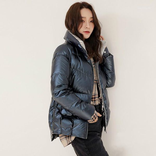 

2020 women's down jacket short coat female jacket warm winter women coats fashion parkas thick mujeres abrigos pph12291, Black